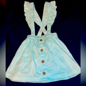 Wonder Nation light blue overall skirt